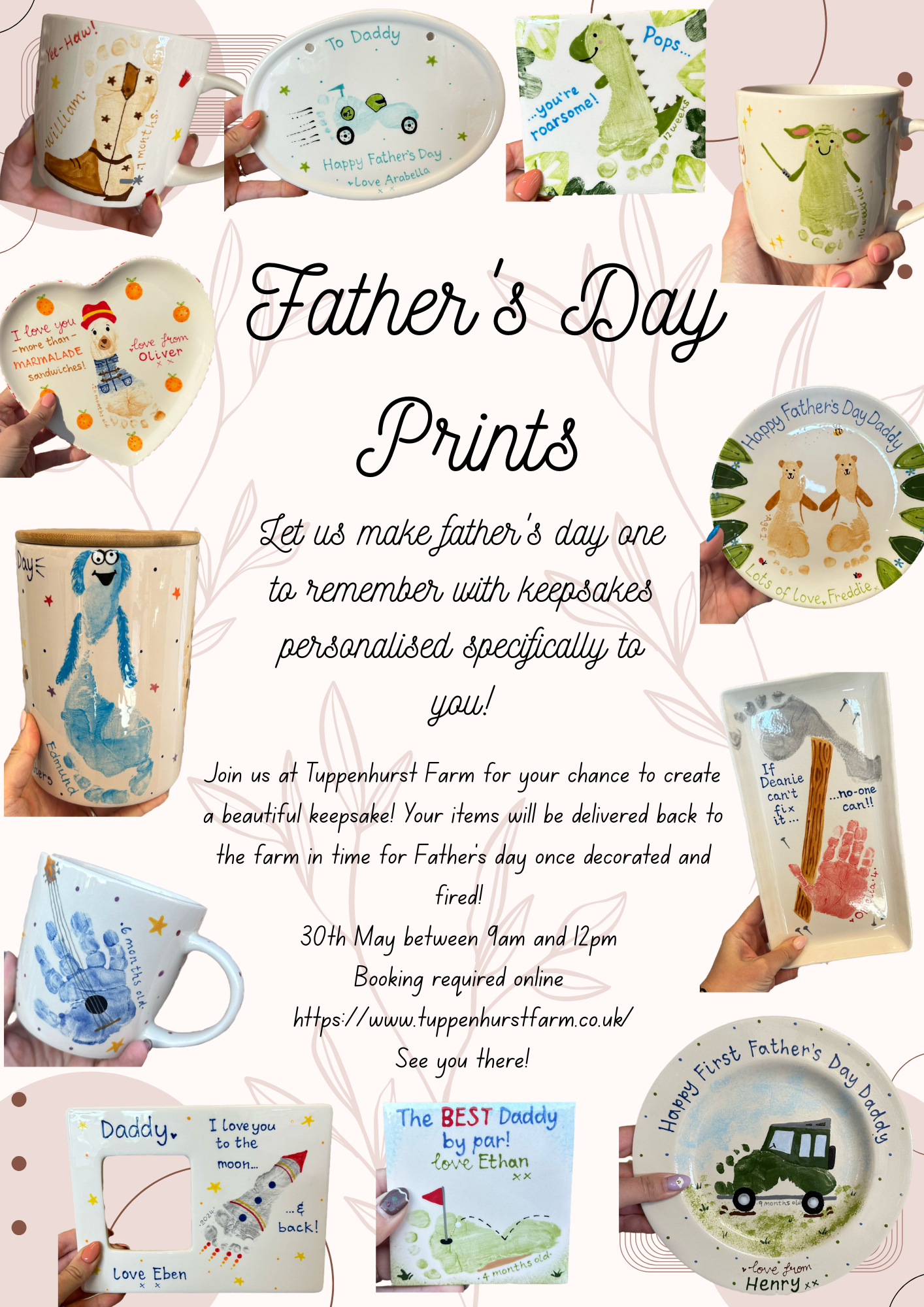 Fathers Day Pottery Prints - 30th May