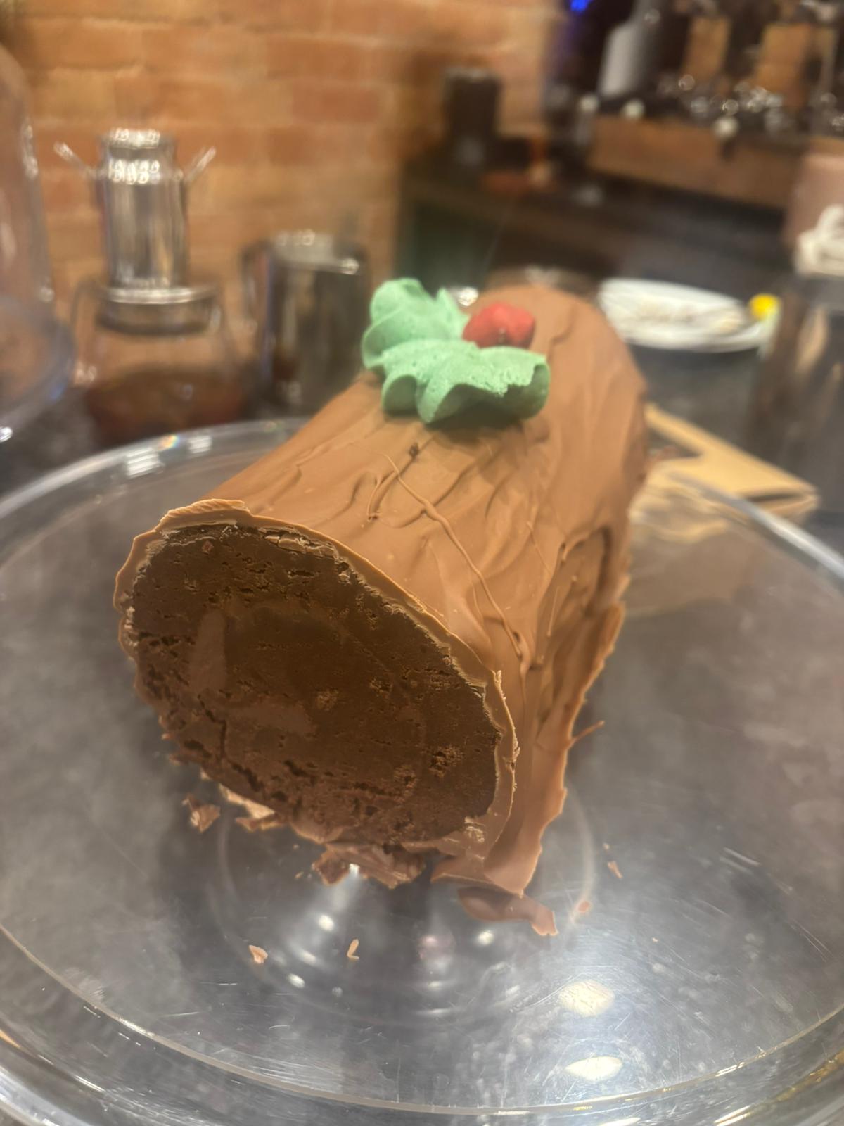 Brownie Yule Log
